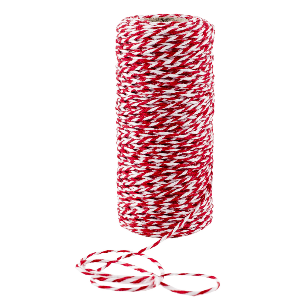 Red & White Twine 100 metres