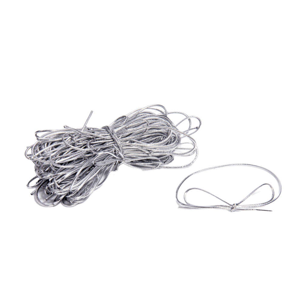 Silver Bow Stretch Loops - Pack of 50 - 11cm-20cm