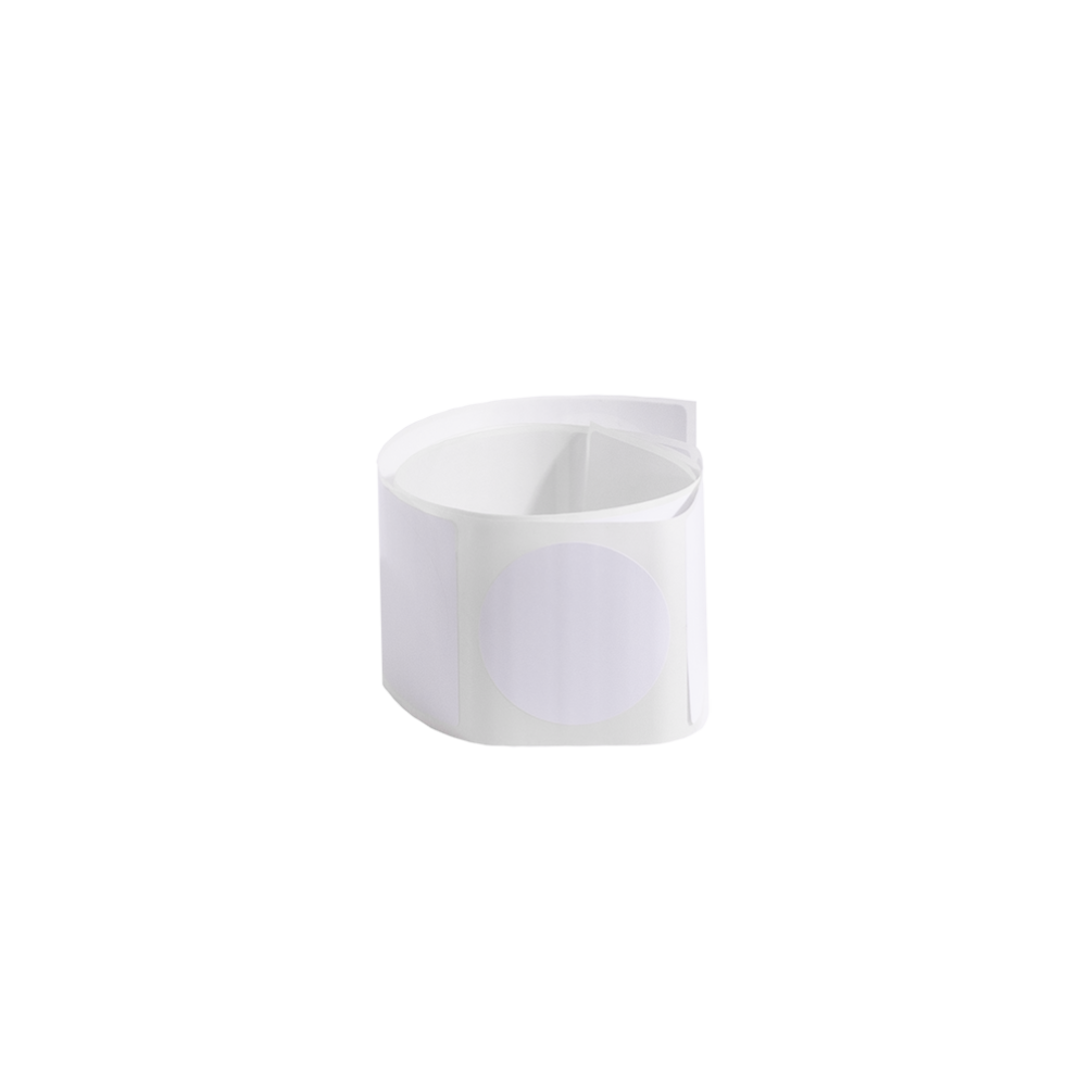 Printed Matt White Round Stickers 50mm -  Roll of 250