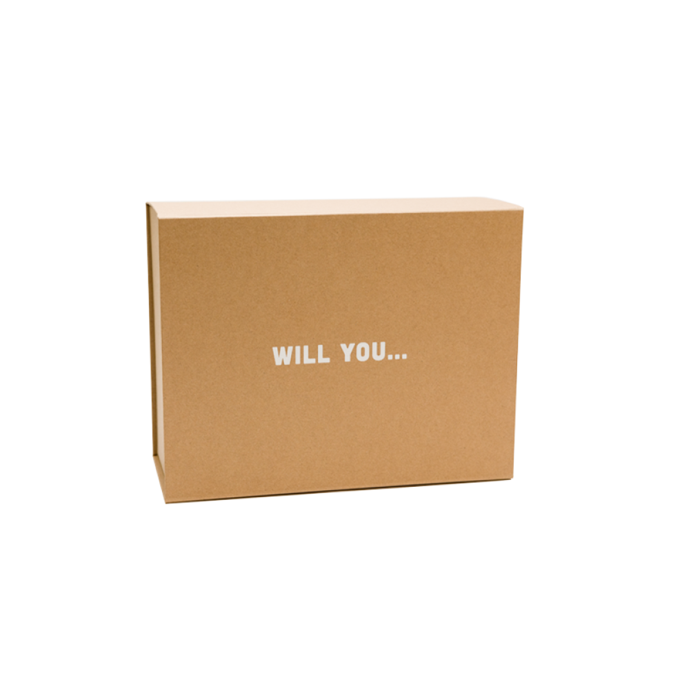Will You... Deep Kraft Magnetic Wedding Gift Box