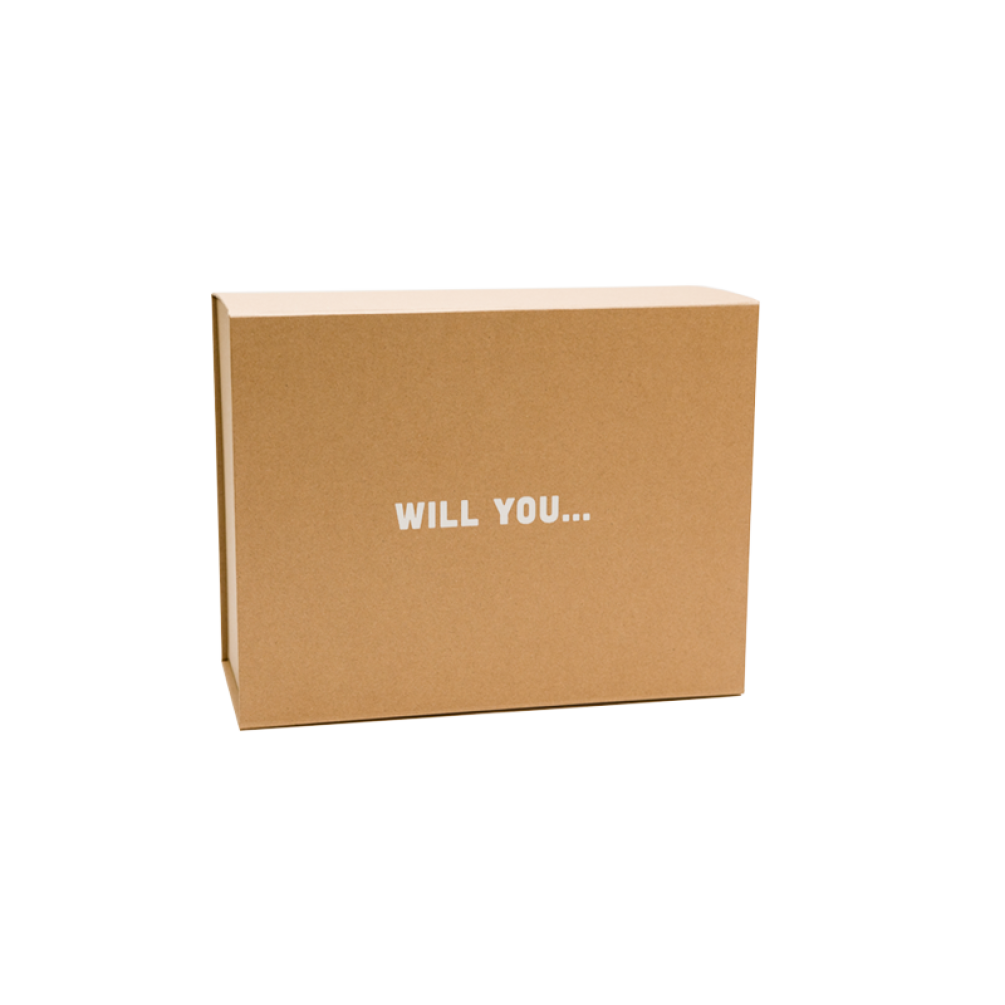 Will You... Deep Kraft Magnetic Wedding Gift Box