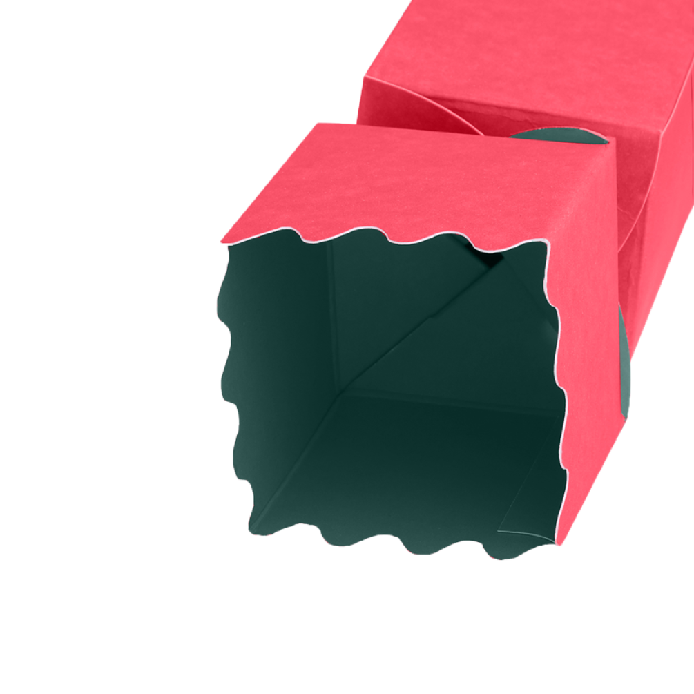 Red and Dark Green Christmas Cracker Box