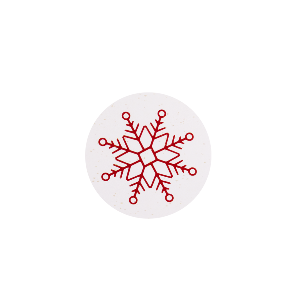 Christmas Red Single Snowflake Stickers 40mm - Pack of 10