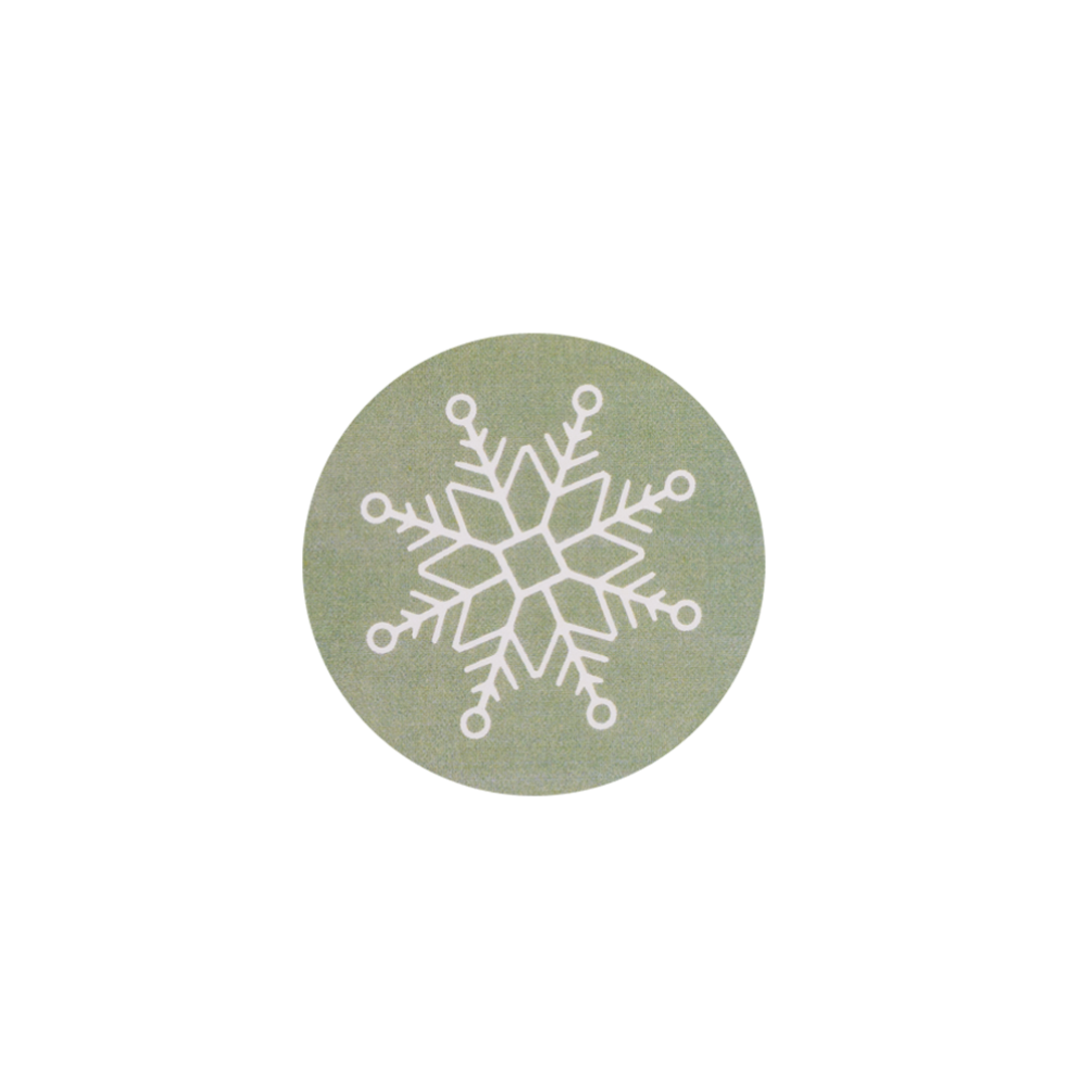 Christmas White Single Snowflake Stickers 40mm - Pack of 10
