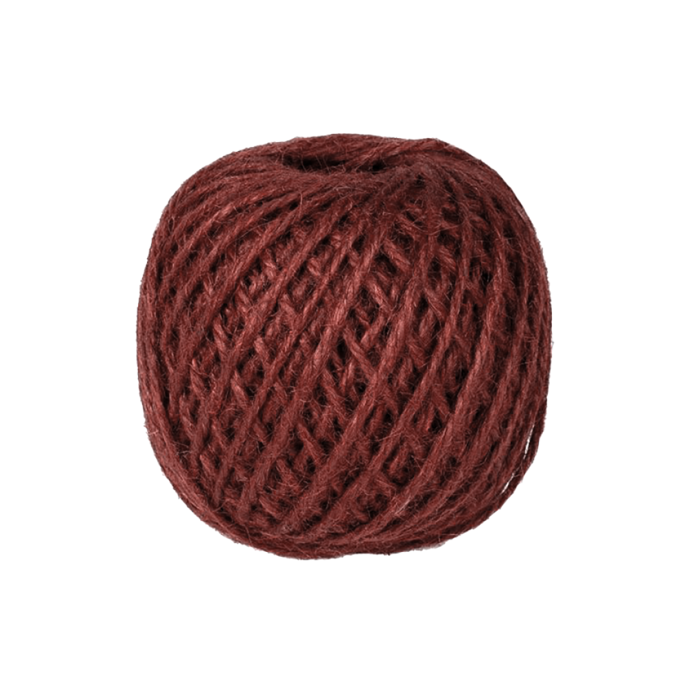 Burgundy Jute Twine 50 metres