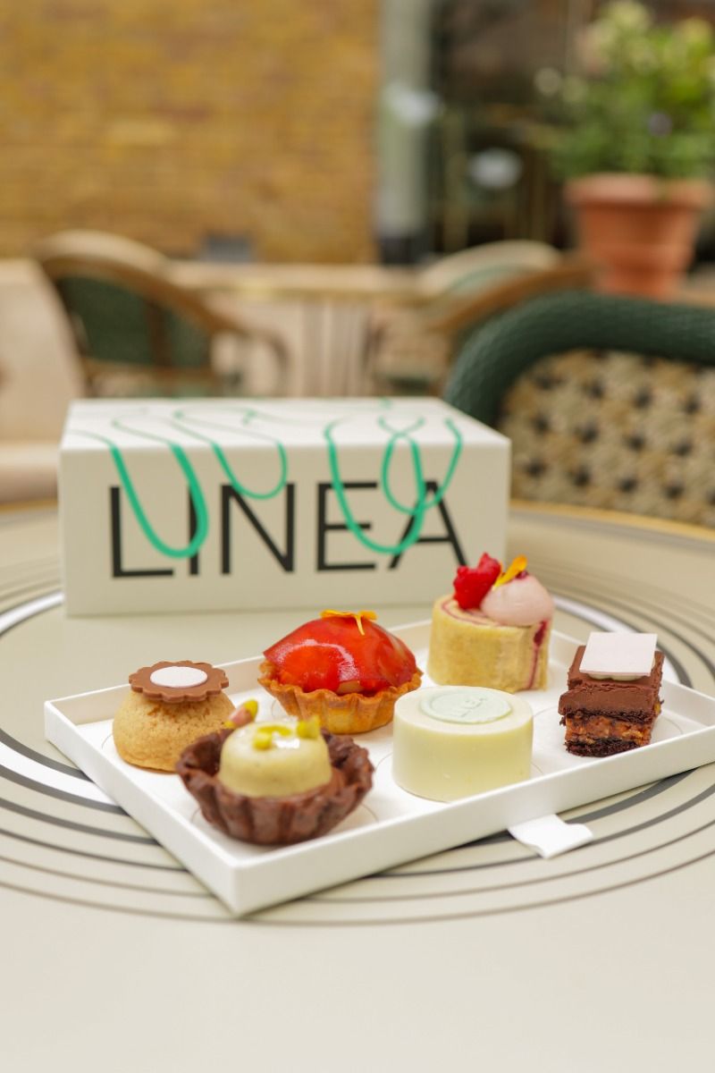 Branded food gift packaging with clear allergen and ingredient labelling.