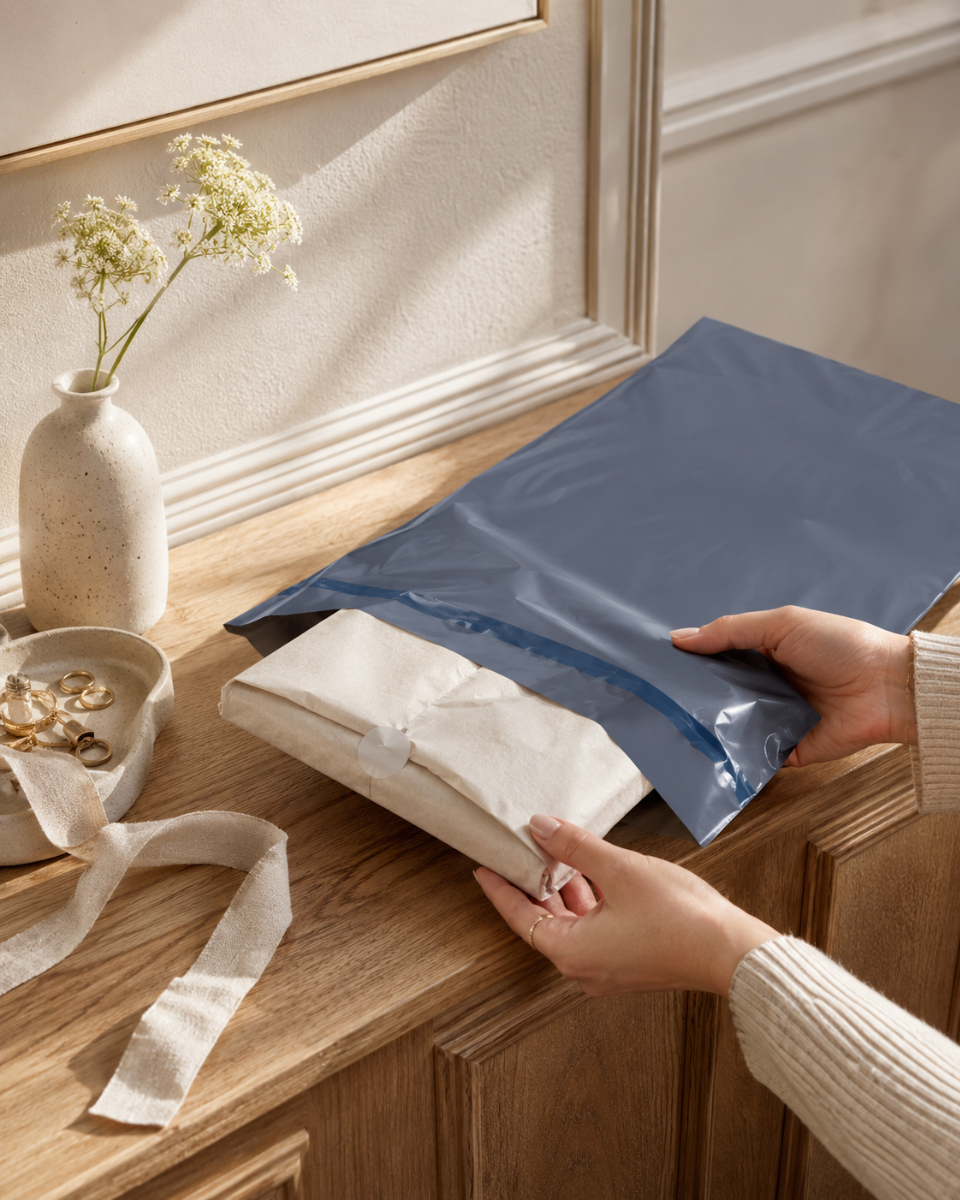 Moisture-resistant postal bags for UK e-commerce deliveries
