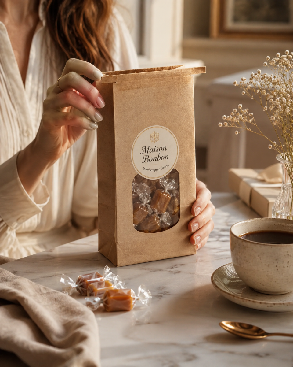 Gift box with clear window placement designed to reduce glare