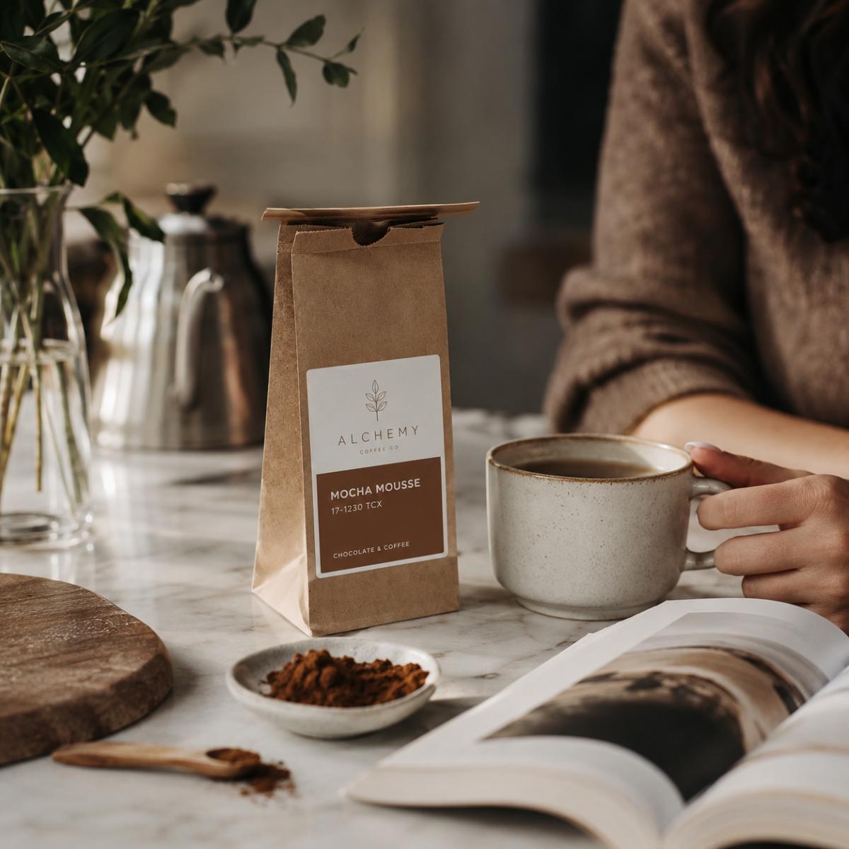 Food packaging compliance documentation and printed packaging samples.