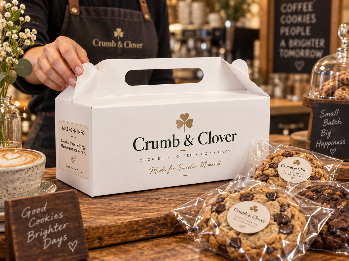 Artisan food packaging being tested for grease resistance, folds and real-world handling.