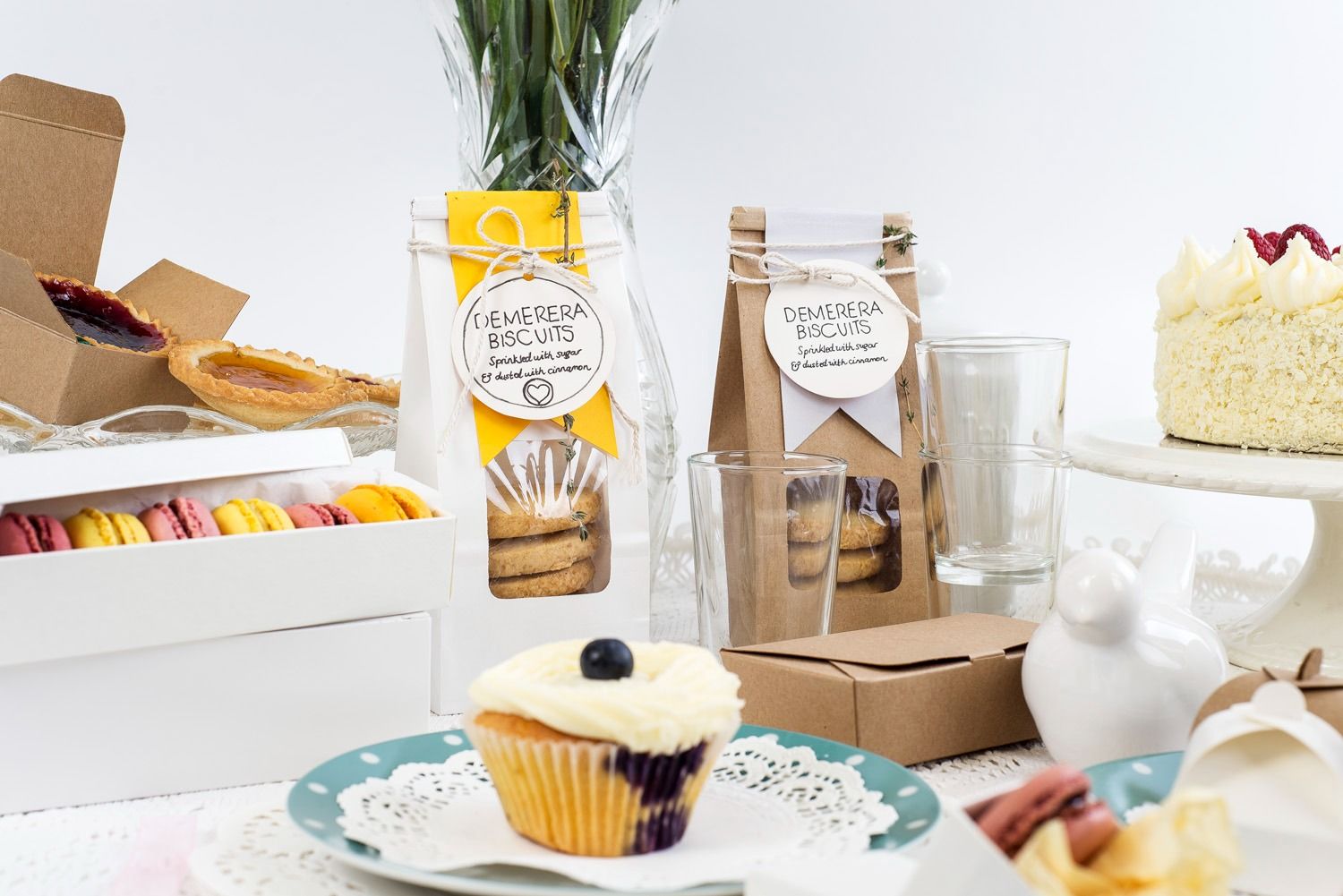 Corporate food gifting packaging prepared with visible ingredient and allergen information.
