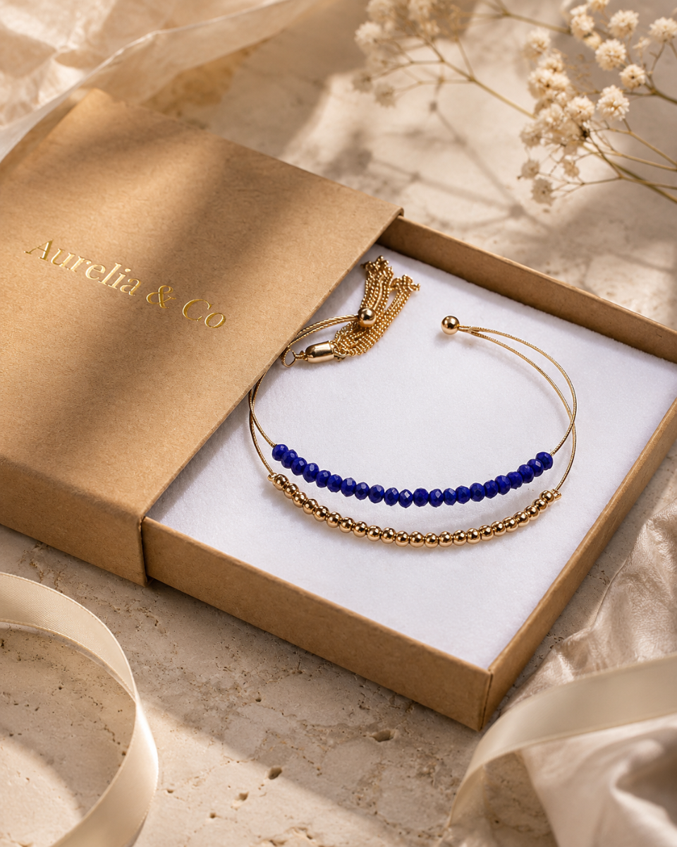 Anti tarnish paper tab placed inside a jewellery box with silver earrings