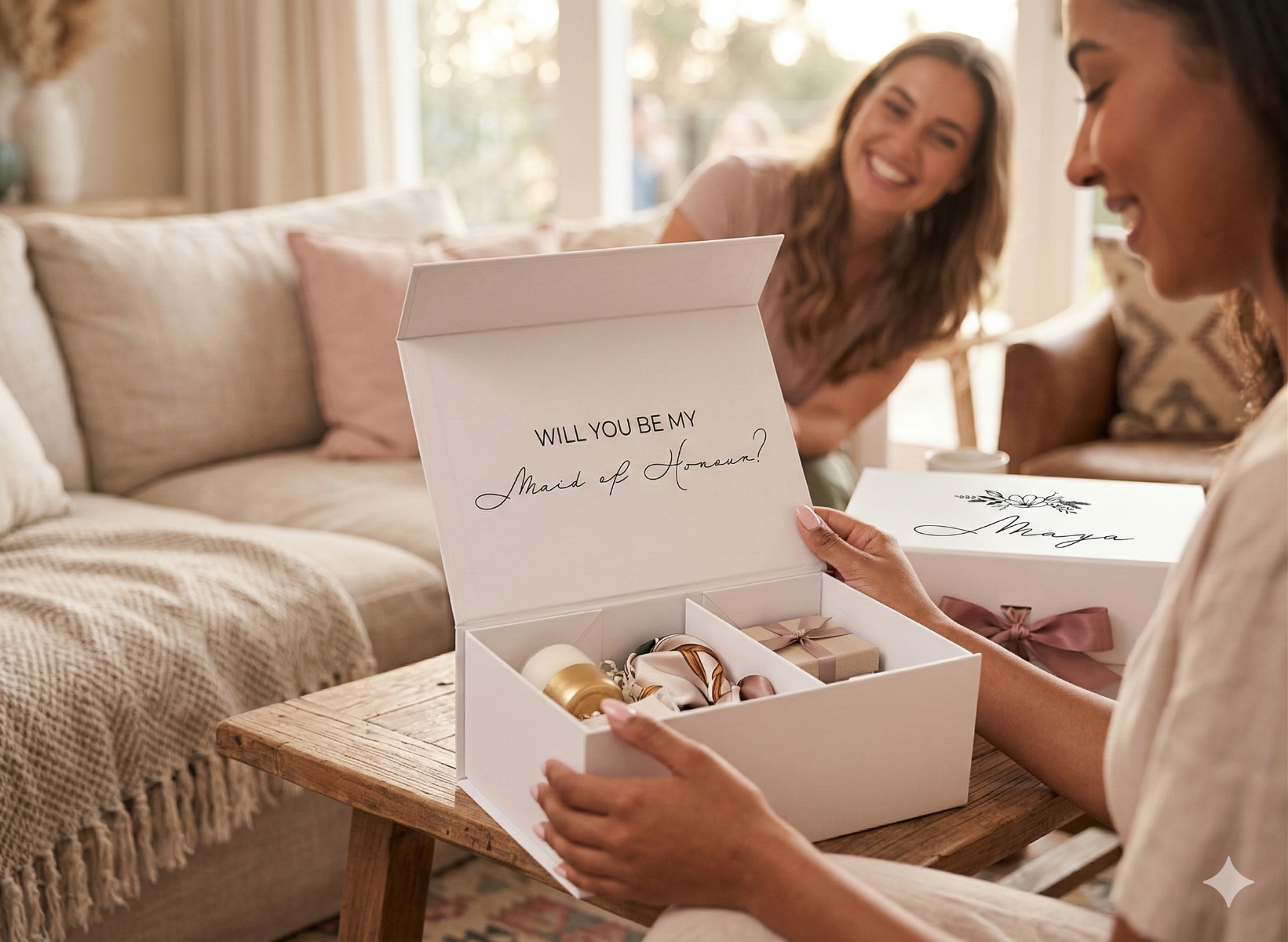 Bridal gift boxes with premium finishes and neat closures